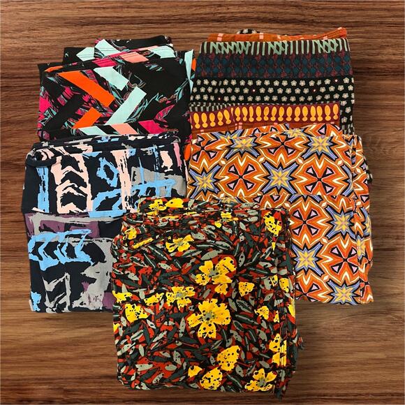 LuLaRoe Bundle! 5 Pair Tall & Curvy Leggings. Colorful, fun fabrics - Picture 1 of 11